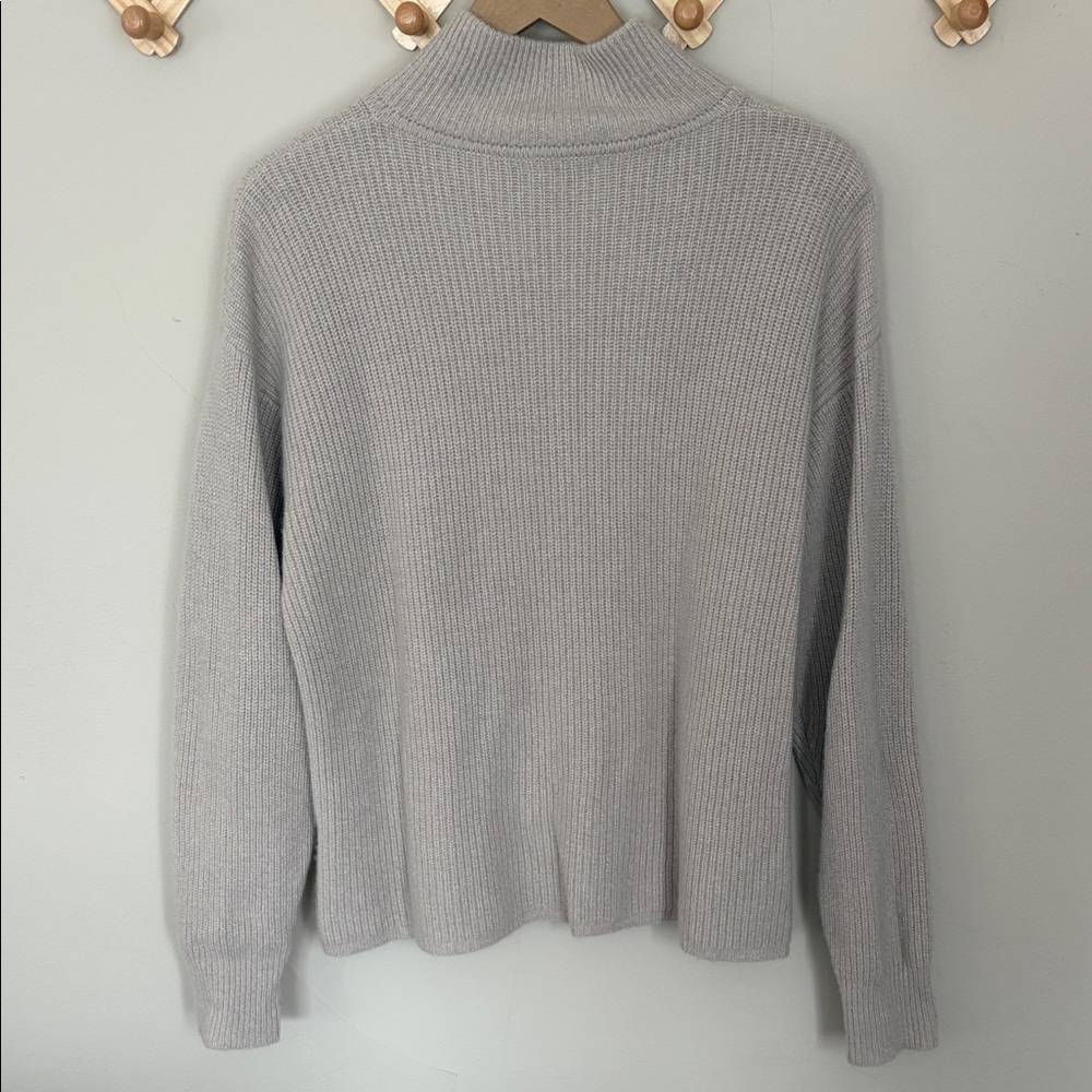 Mongolian cashmere quarter zip sweater - Picture 7 of 8